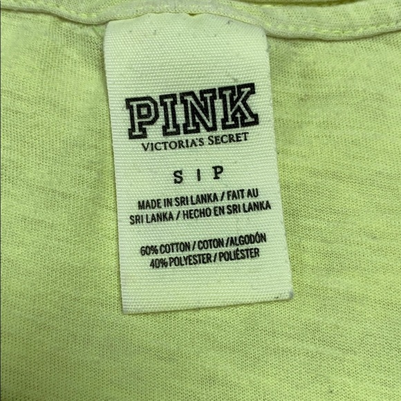 PINK Victoria’s Secret SS T-shirt 💗 Lime - Picture 10 of 11